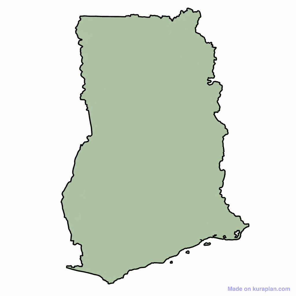 Ghana Map Outline