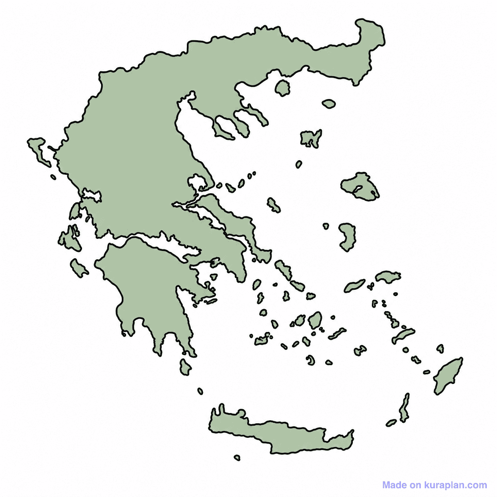 Greece Map Outline