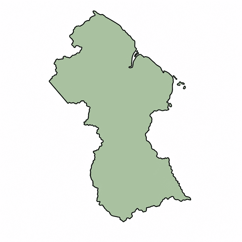 Guyana Map Outline