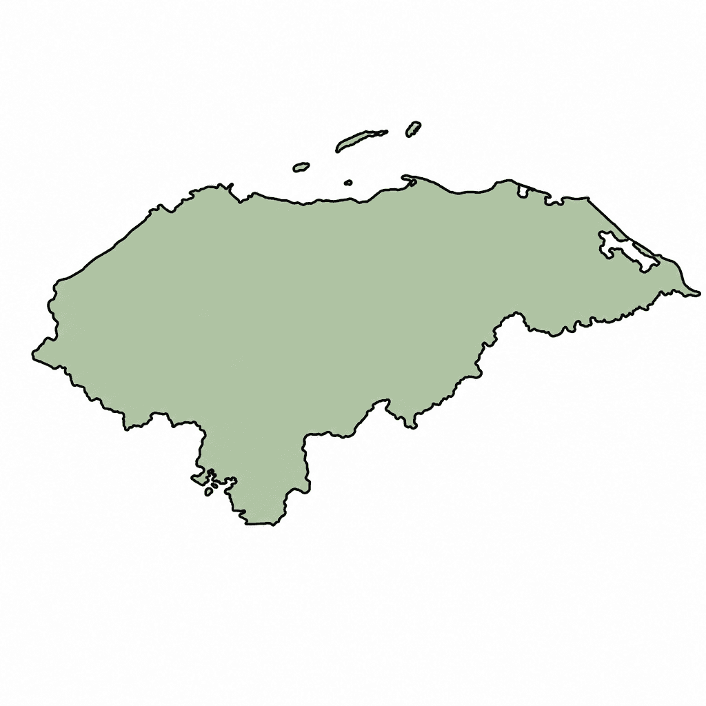 Honduras Map Outline