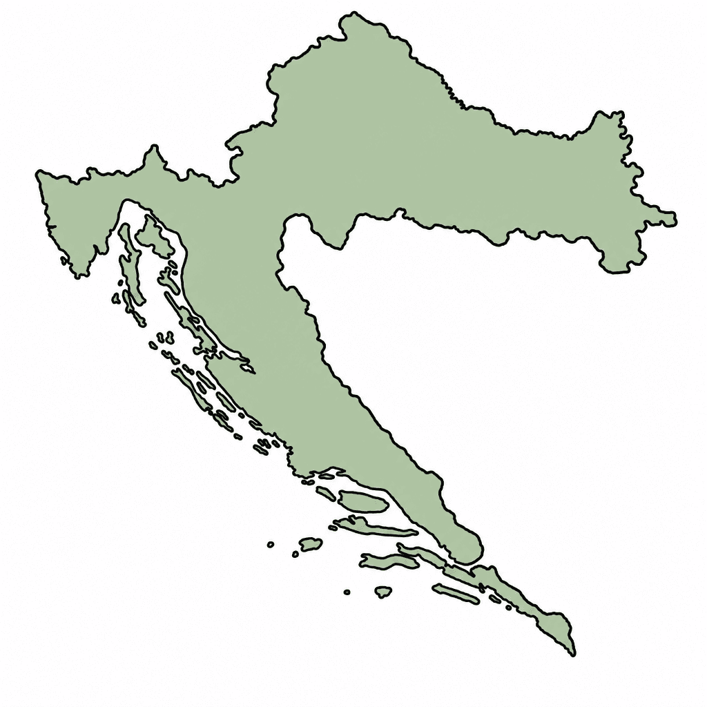 Croatia Map Outline