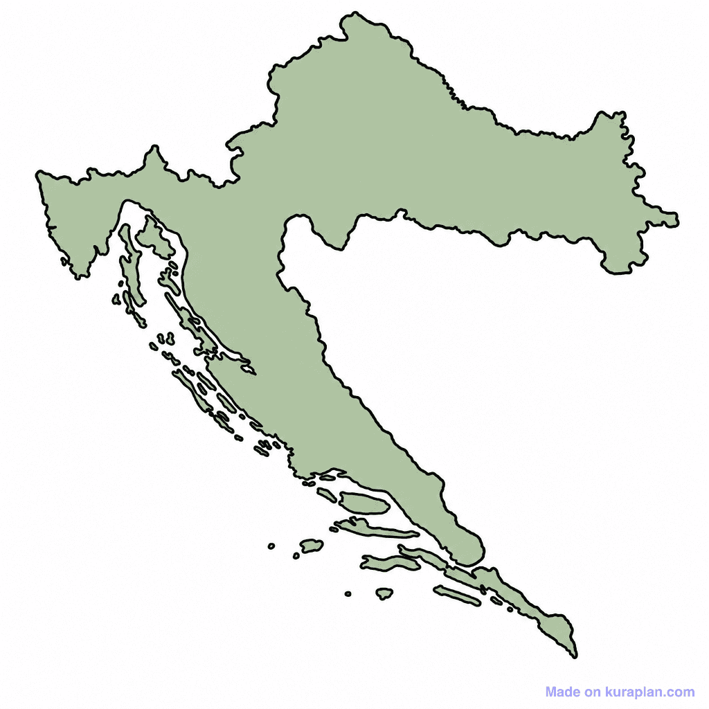 Croatia Map Outline