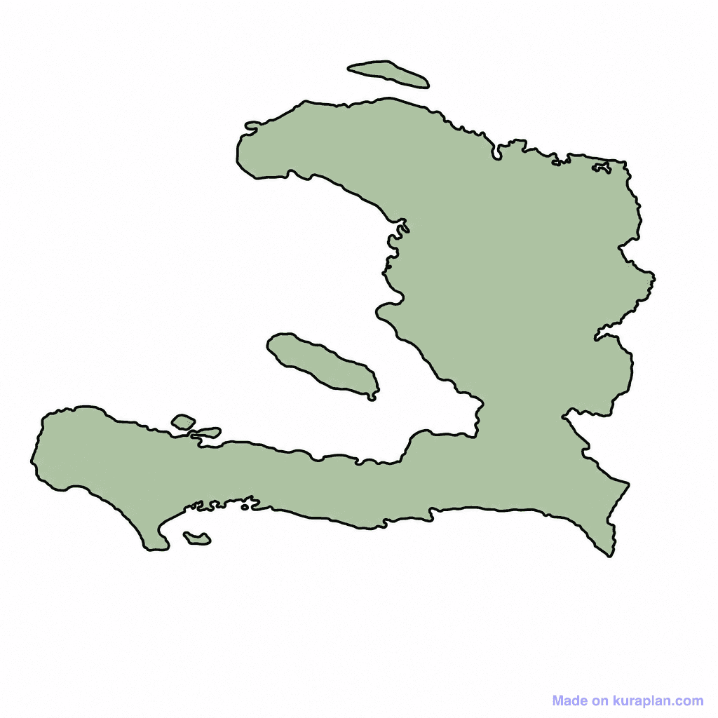Haiti Map Outline