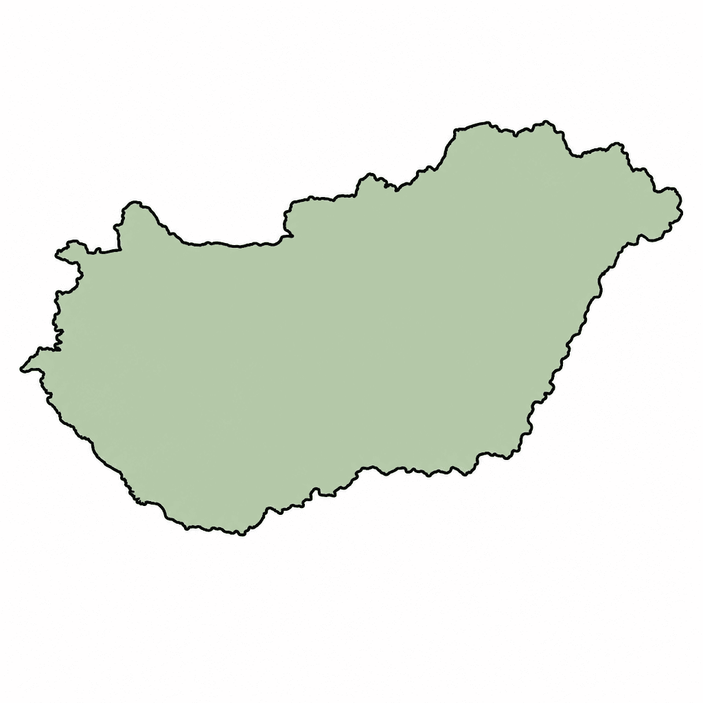 Hungary Map Outline