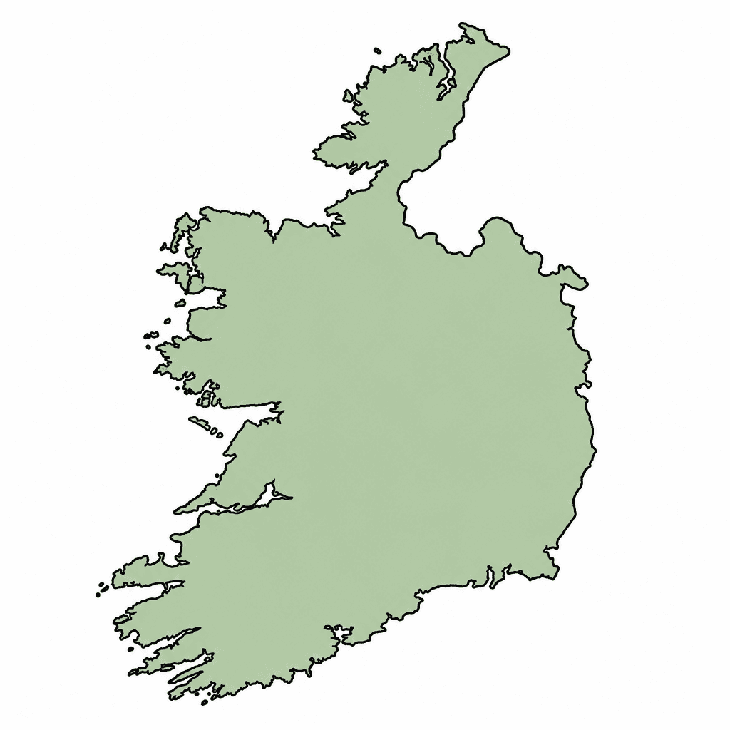 Ireland Map Outline