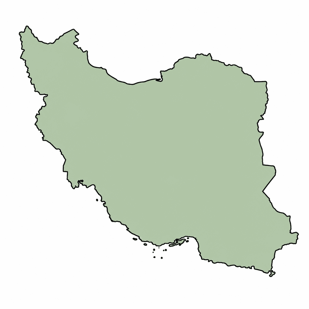 Iran Map Outline