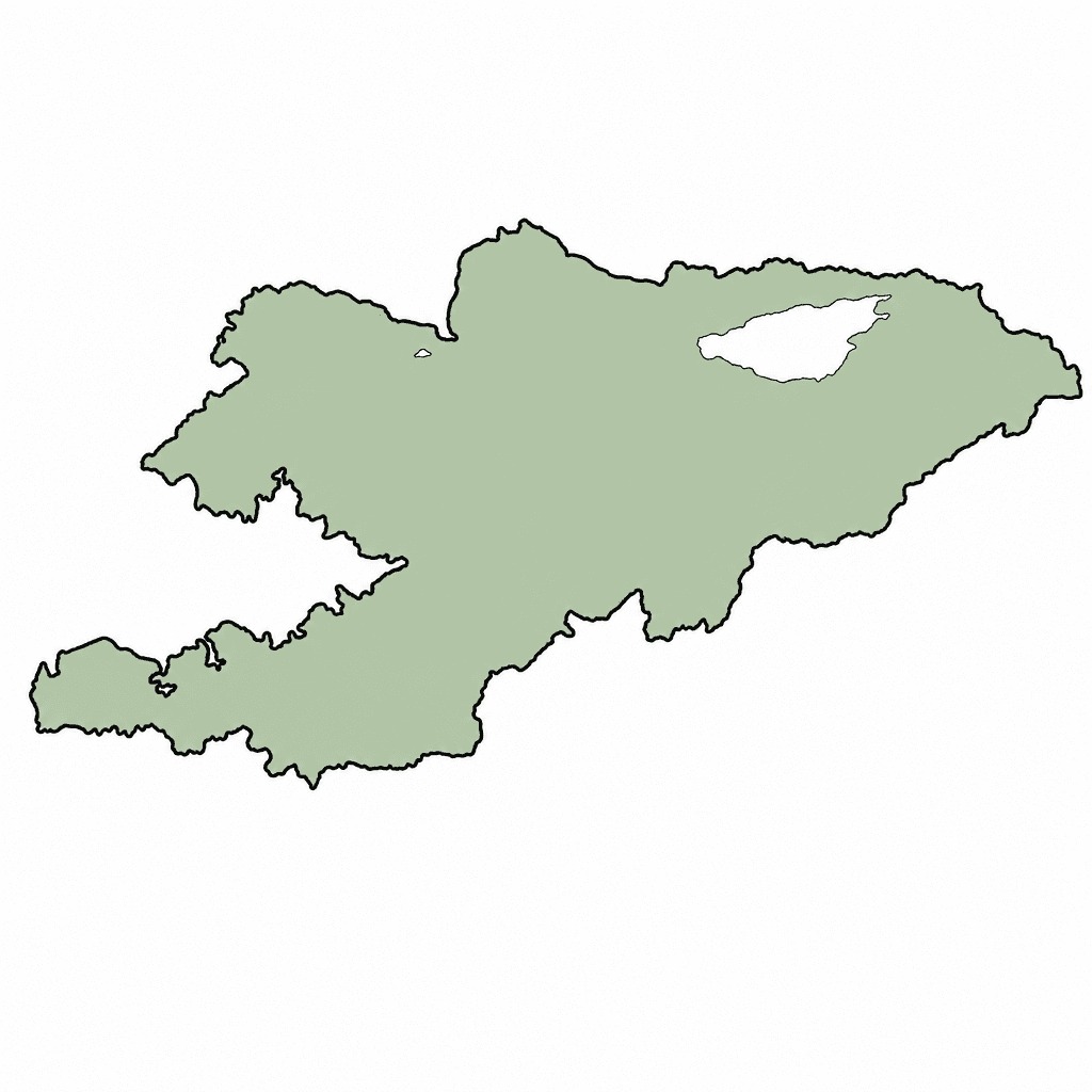 Kyrgyzstan Map Outline