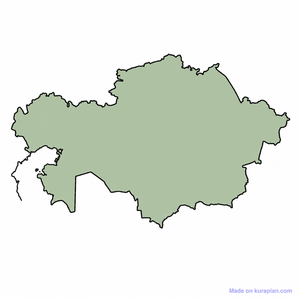 Kazakhstan Map Outline