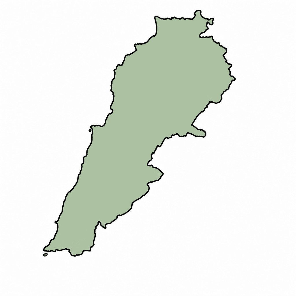 Lebanon Map Outline