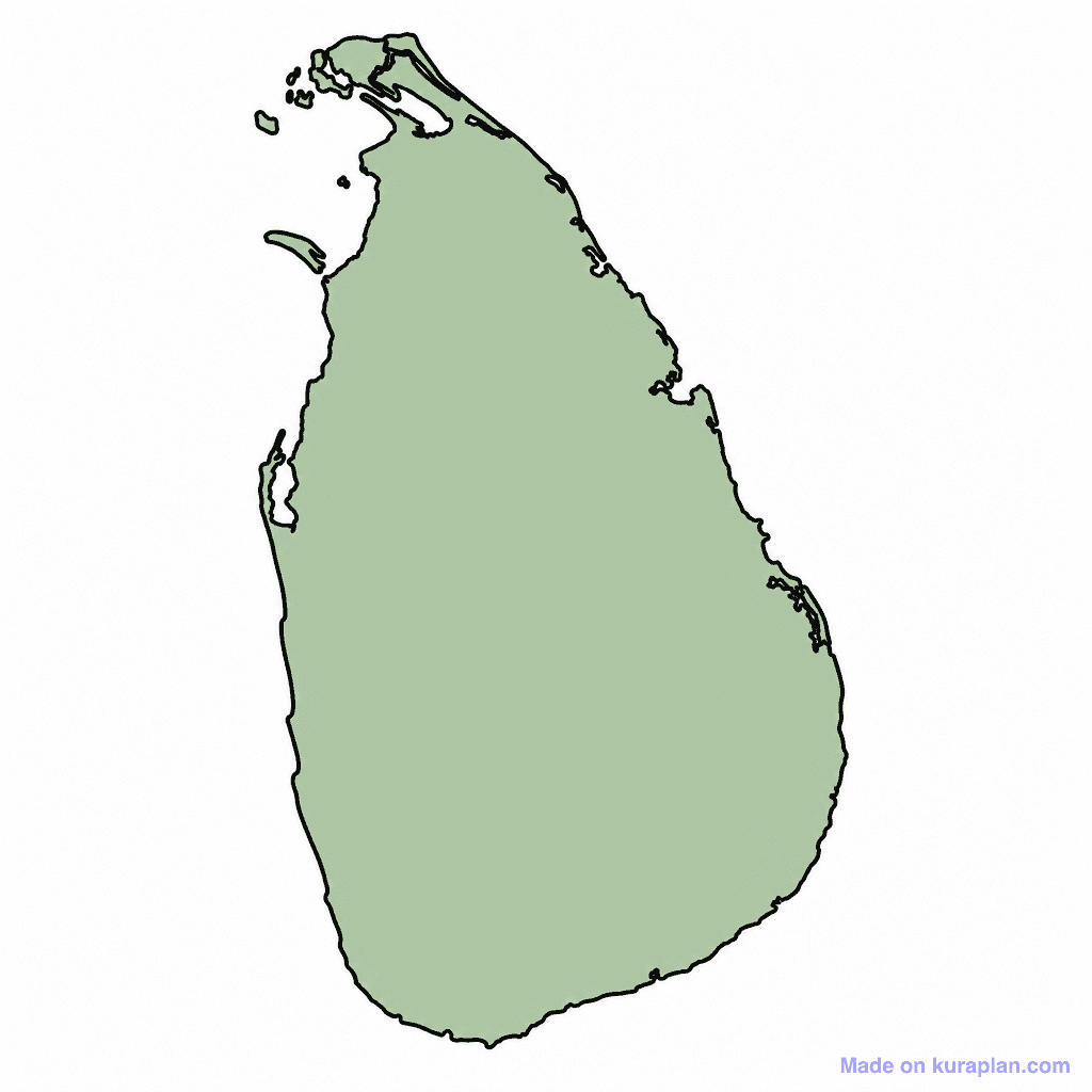 Sri Lanka Map Outline