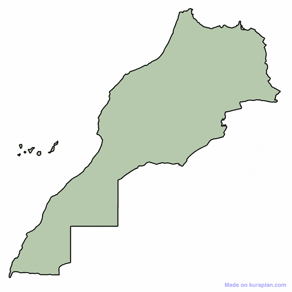 Morocco Map Outline