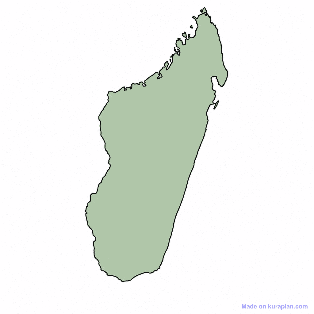 Madagascar Map Outline