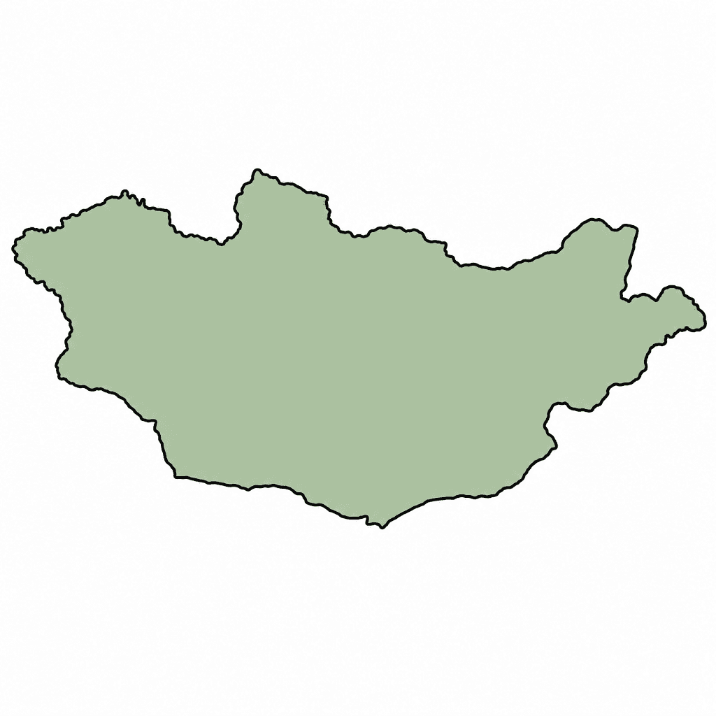 Mongolia Map Outline
