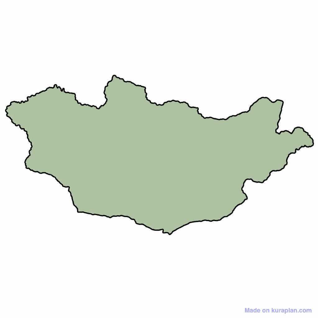 Mongolia Map Outline
