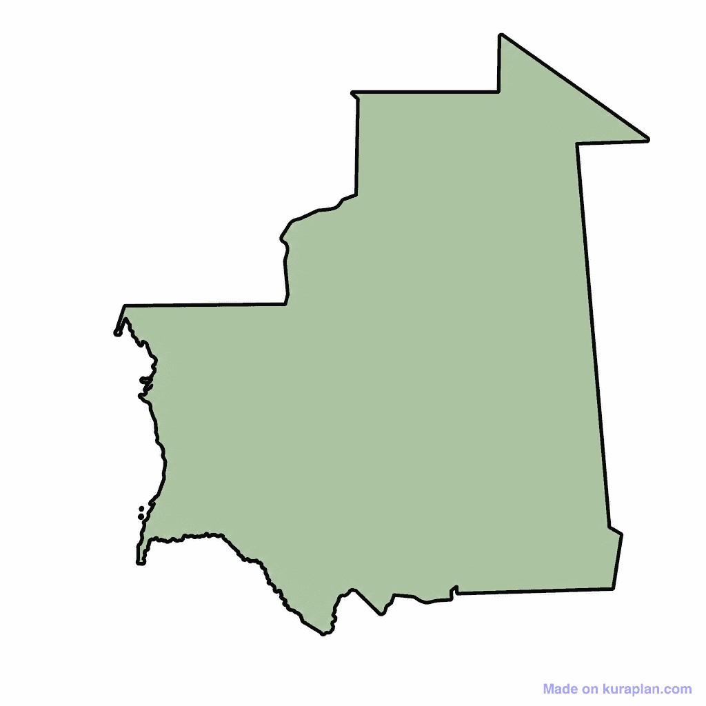Mauritania Map Outline