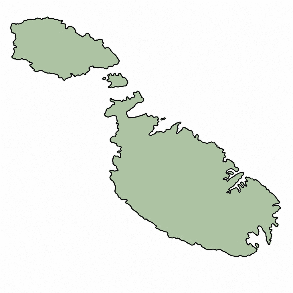 Malta Map Outline