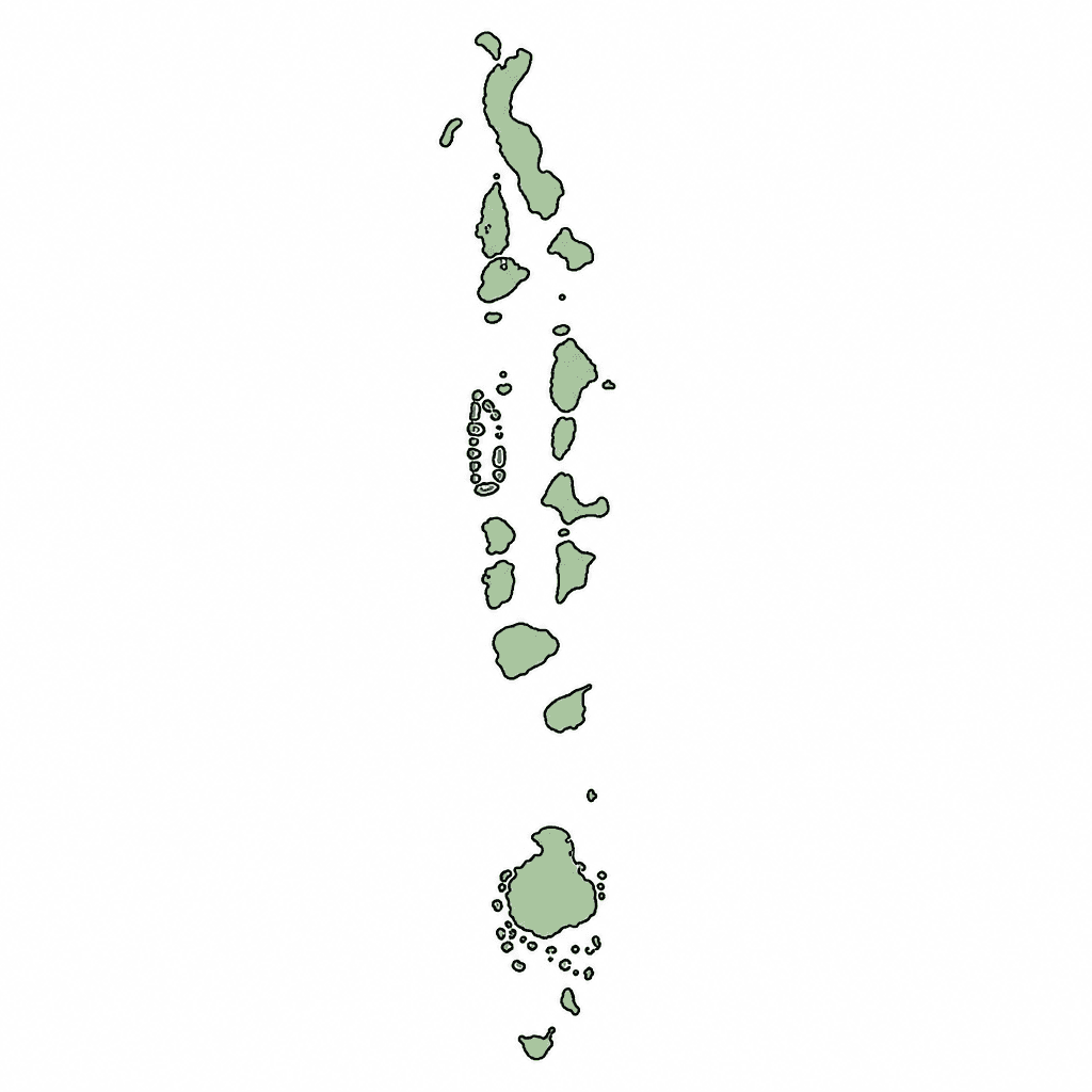 Maldives Map Outline