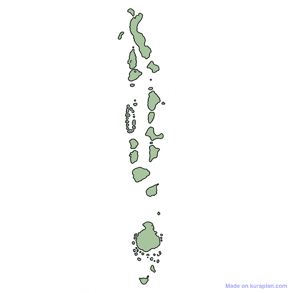 Maldives Map Outline