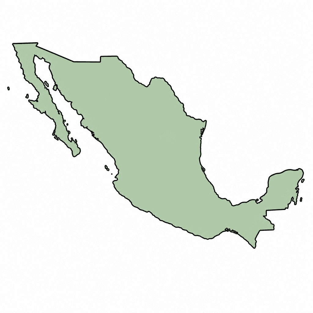 Mexico Map Outline