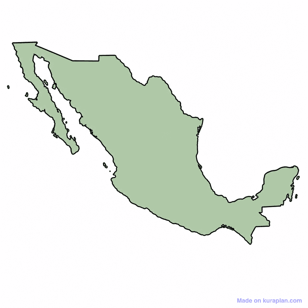 Mexico Map Outline