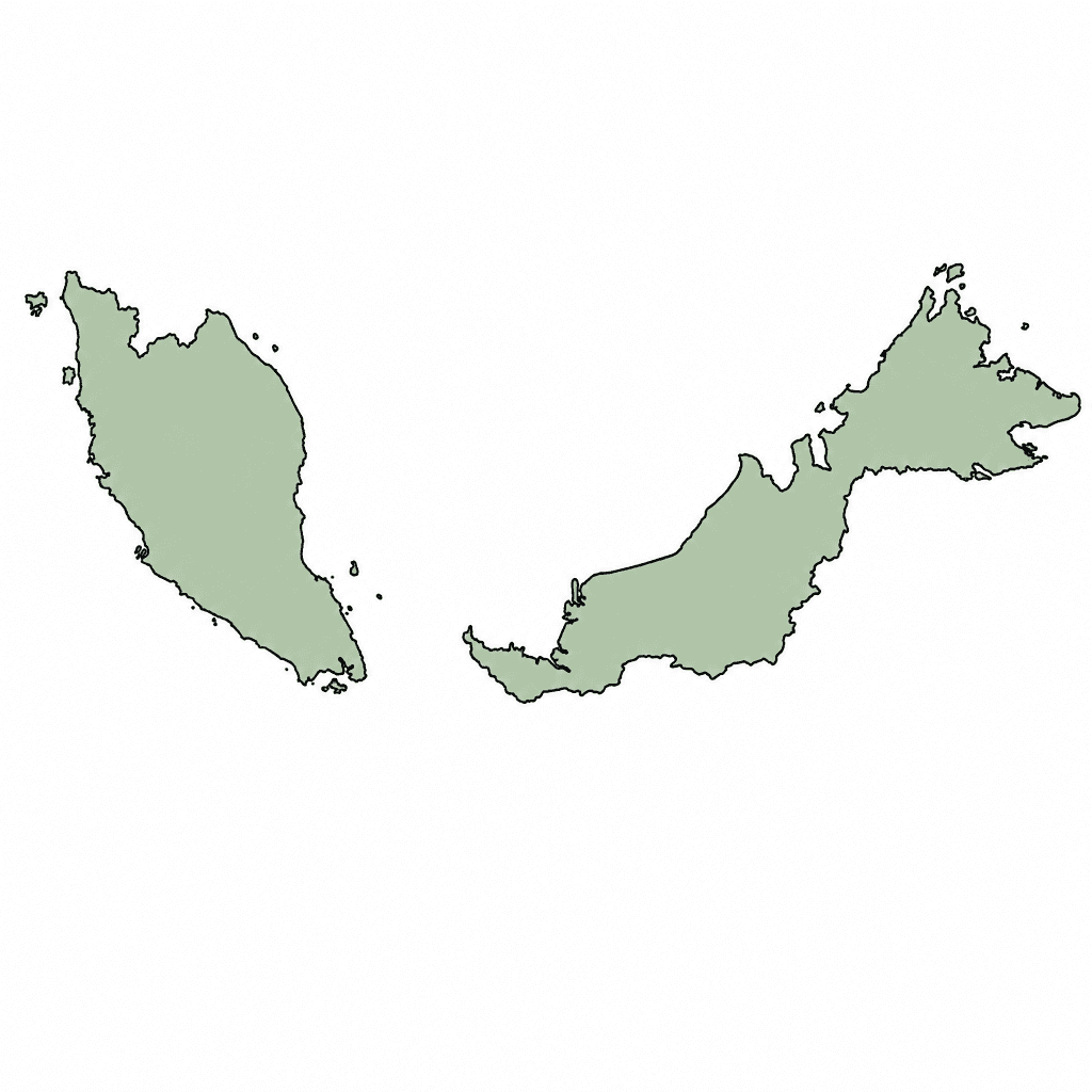 Malaysia Map Outline