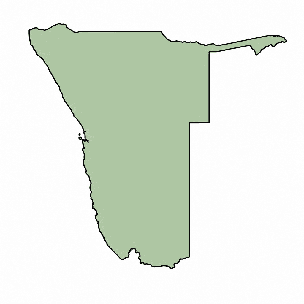 Namibia Map Outline