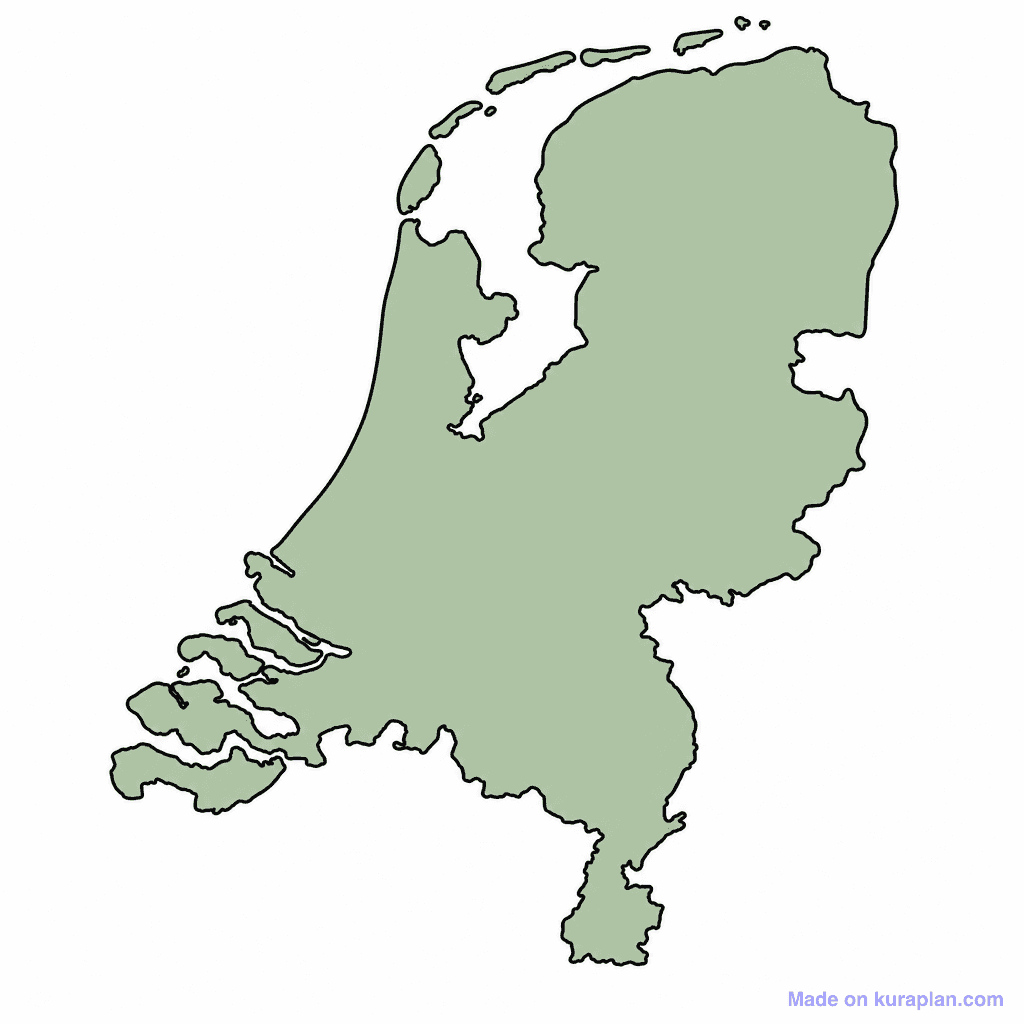 Netherlands Map Outline