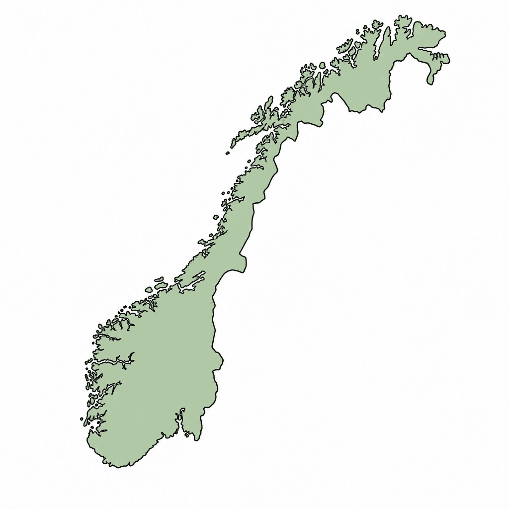 Norway Map Outline