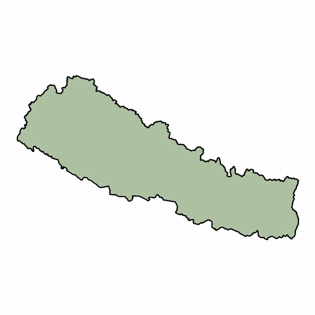 Nepal Map Outline