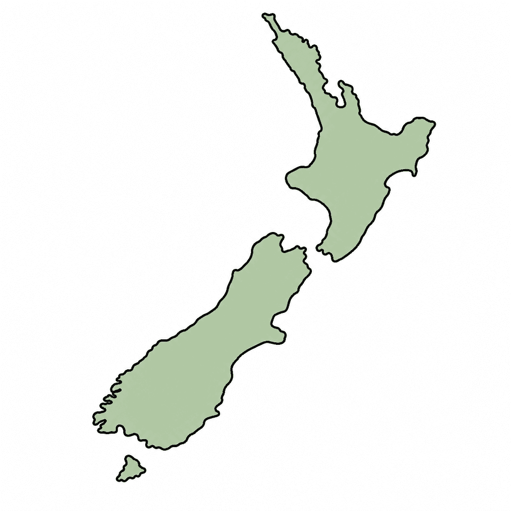 New Zealand Map Outline