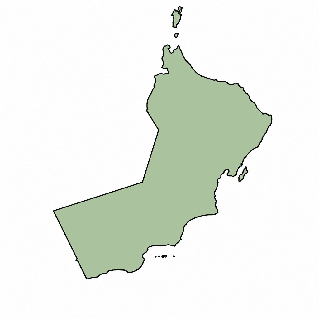 Oman Map Outline