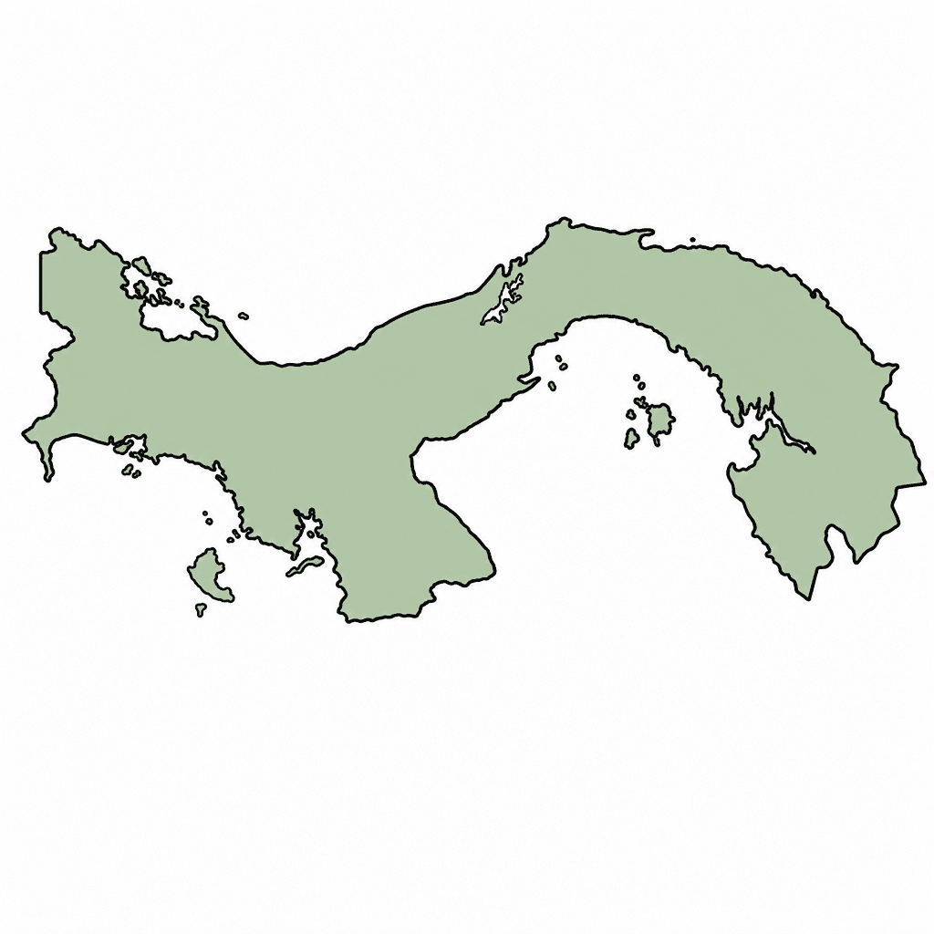 Panama Map Outline