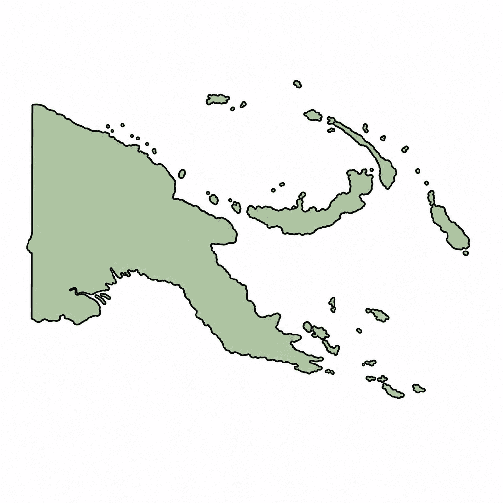 Papua New Guinea Map Outline