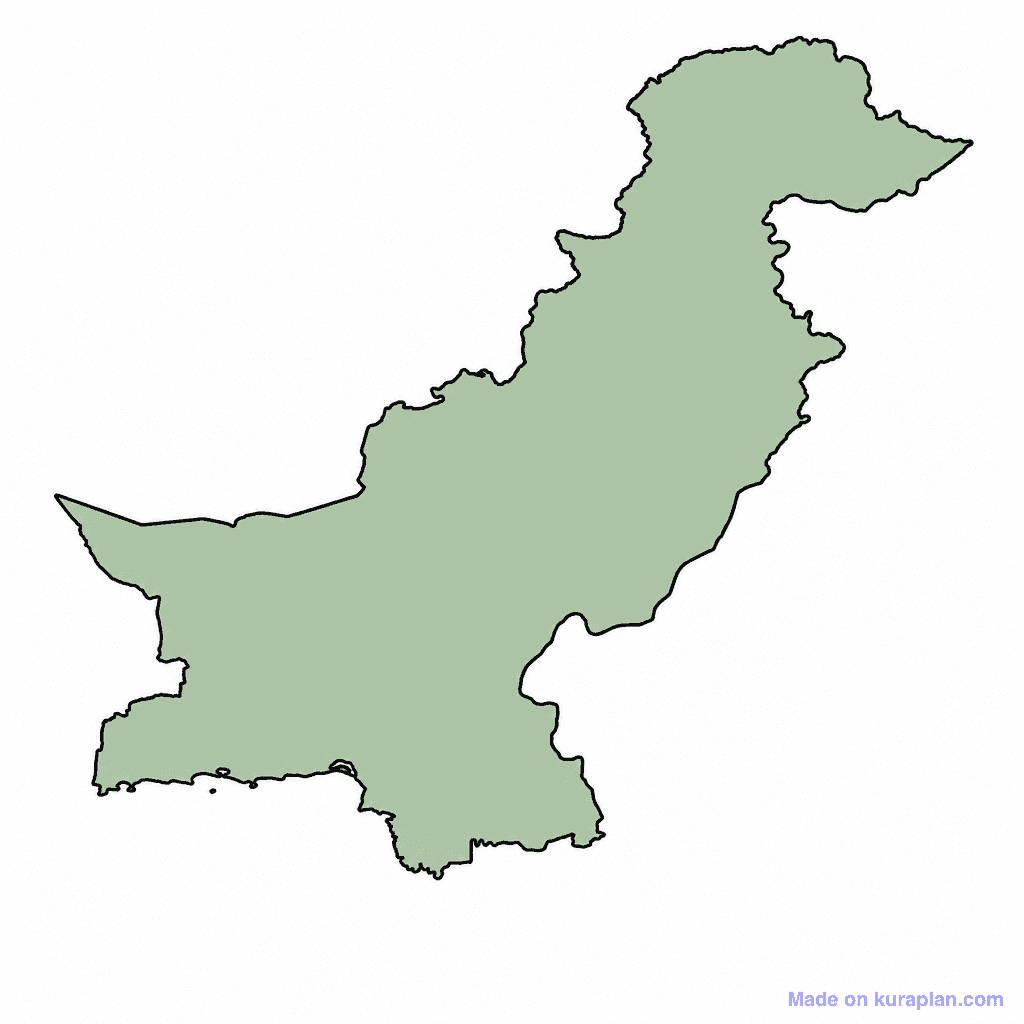 Pakistan Map Outline