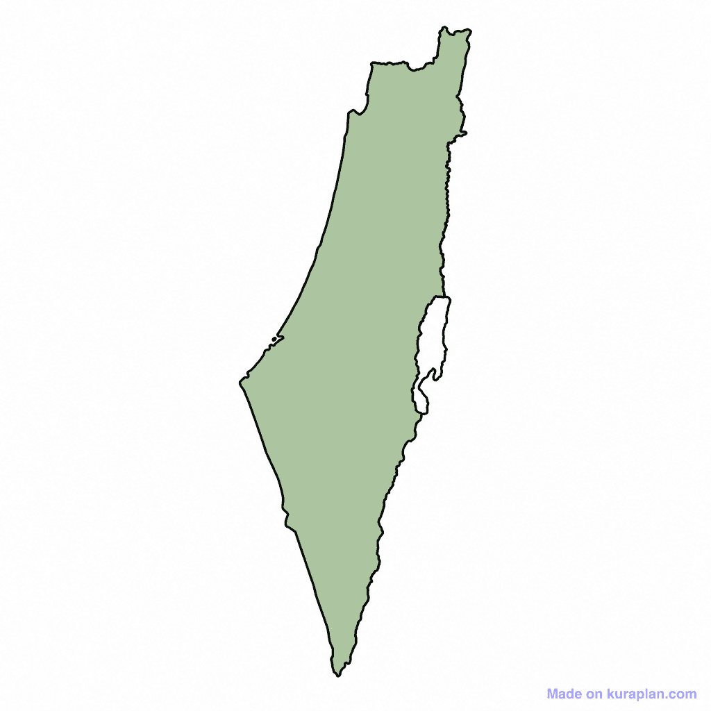 Palestine Map Outline