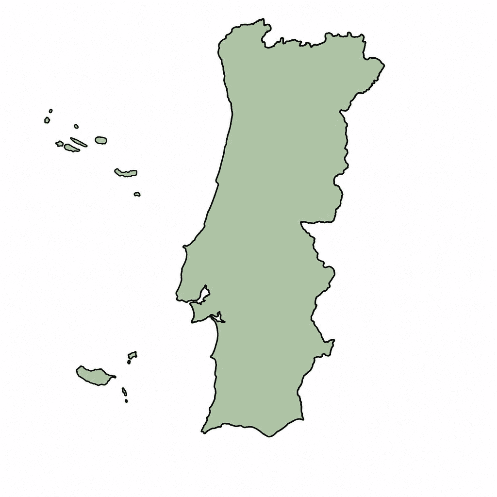 Portugal Map Outline
