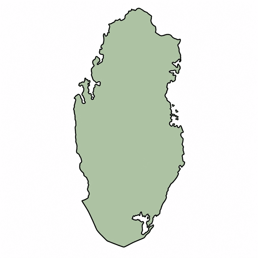 Qatar Map Outline