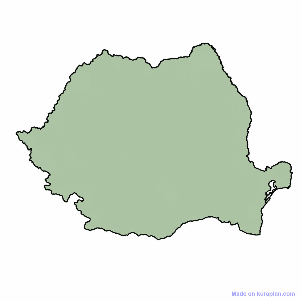Romania Map Outline