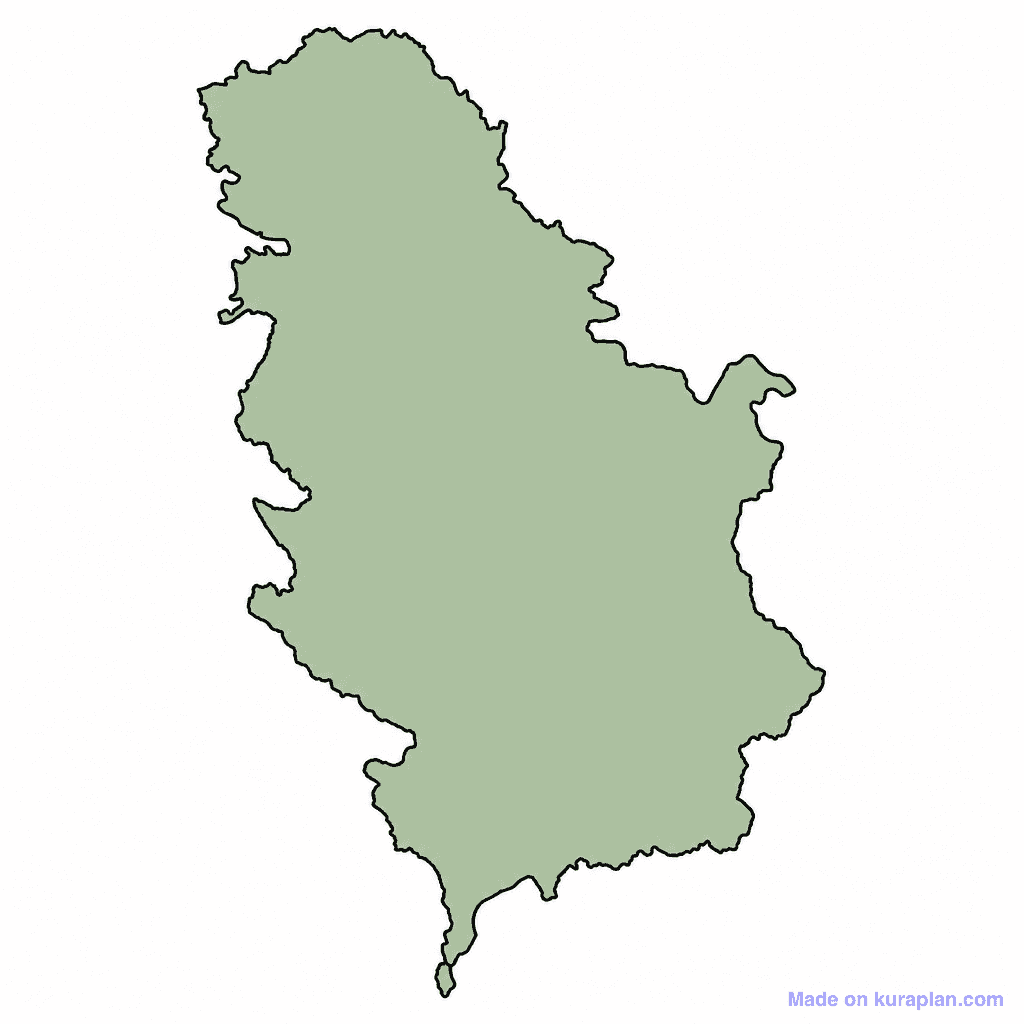 Serbia Map Outline