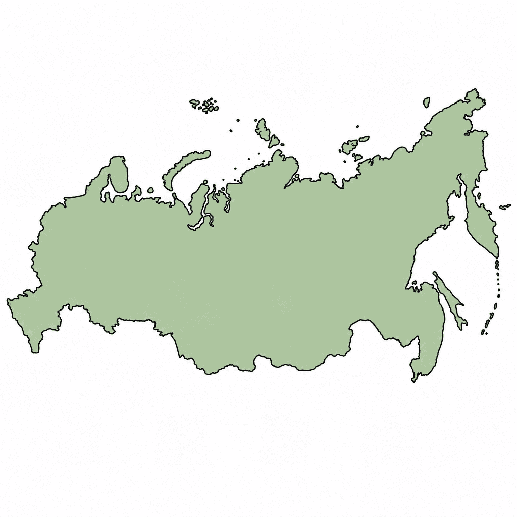 Russia Map Outline