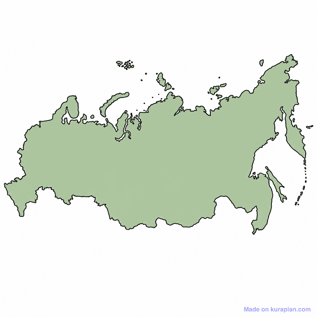 Russia Map Outline