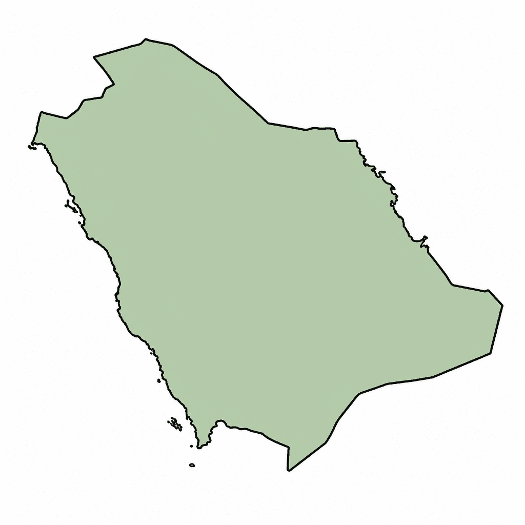 Saudi Arabia Map Outline
