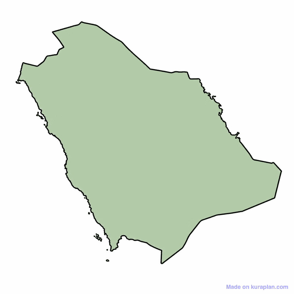Saudi Arabia Map Outline