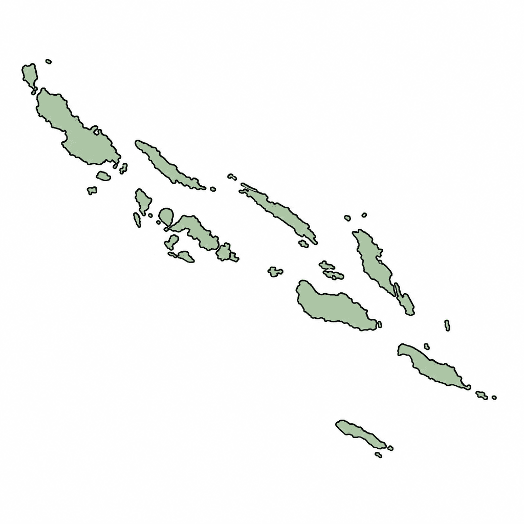Solomon Islands Map Outline