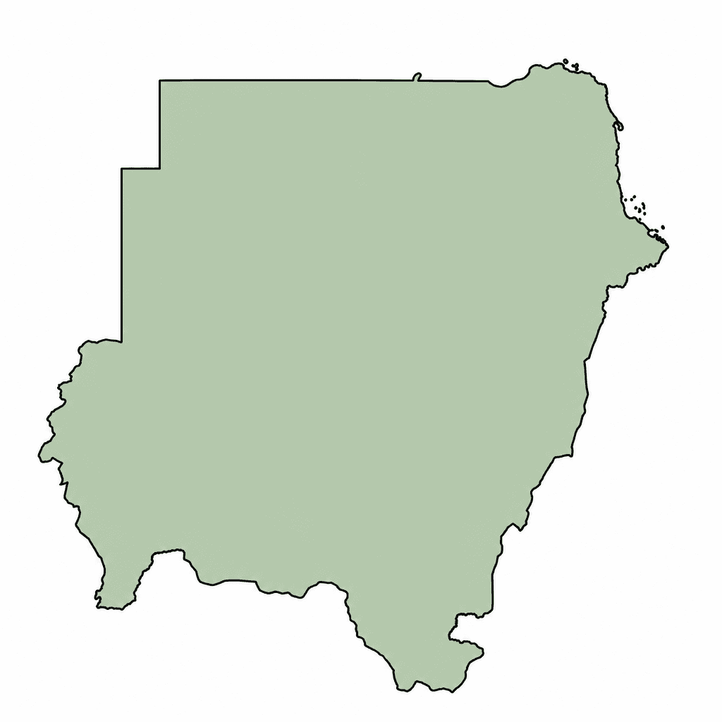 Sudan Map Outline