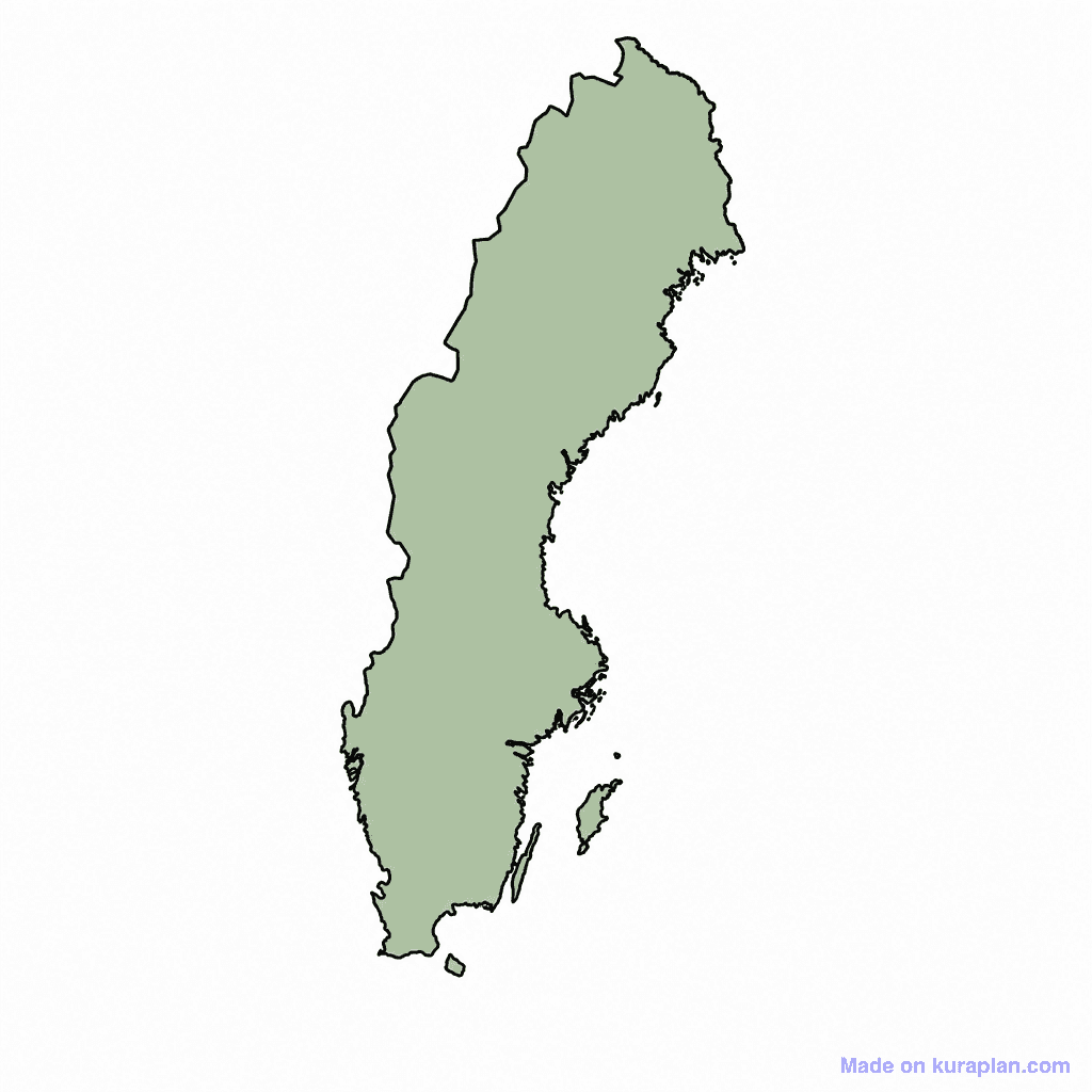 Sweden Map Outline