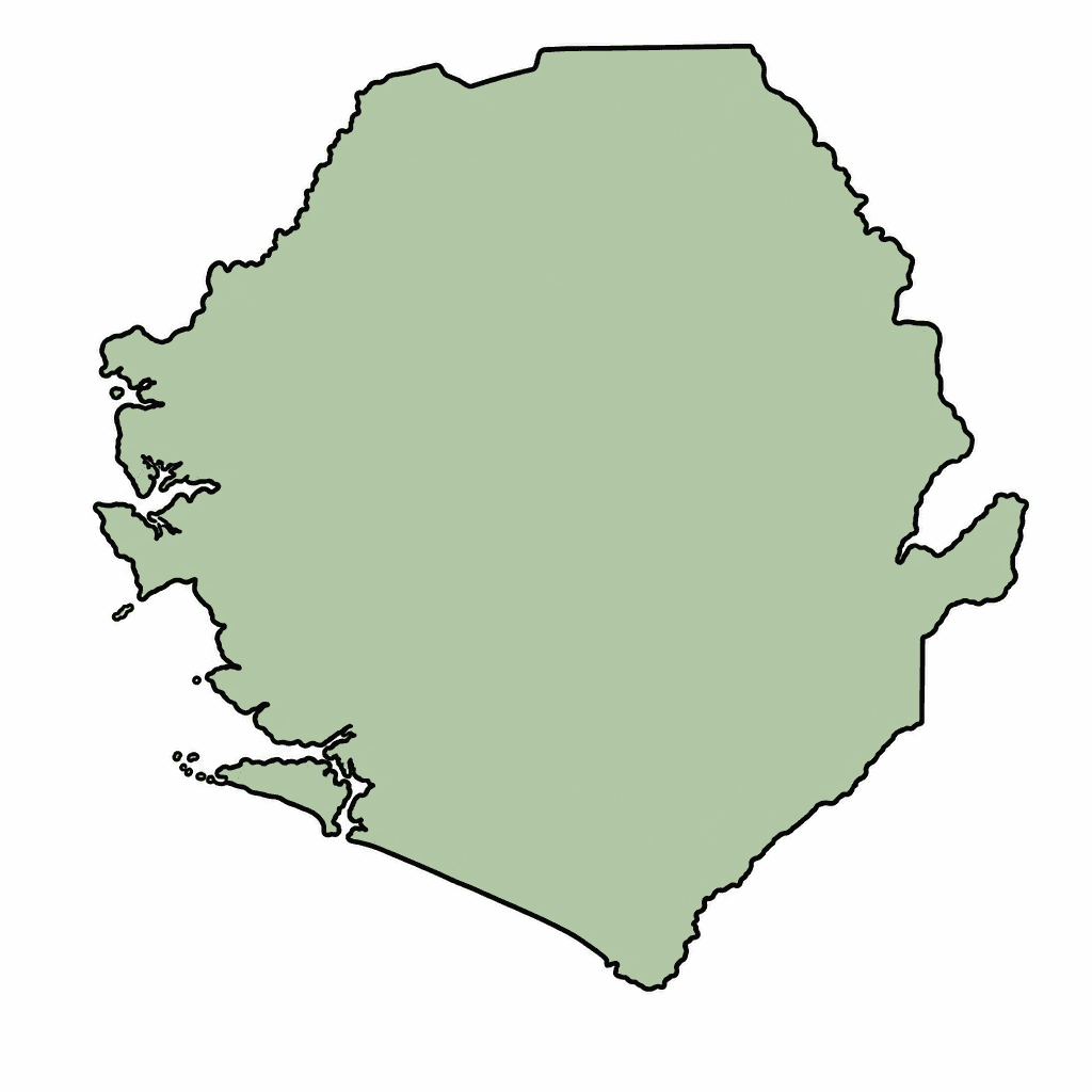 Sierra Leone Map Outline