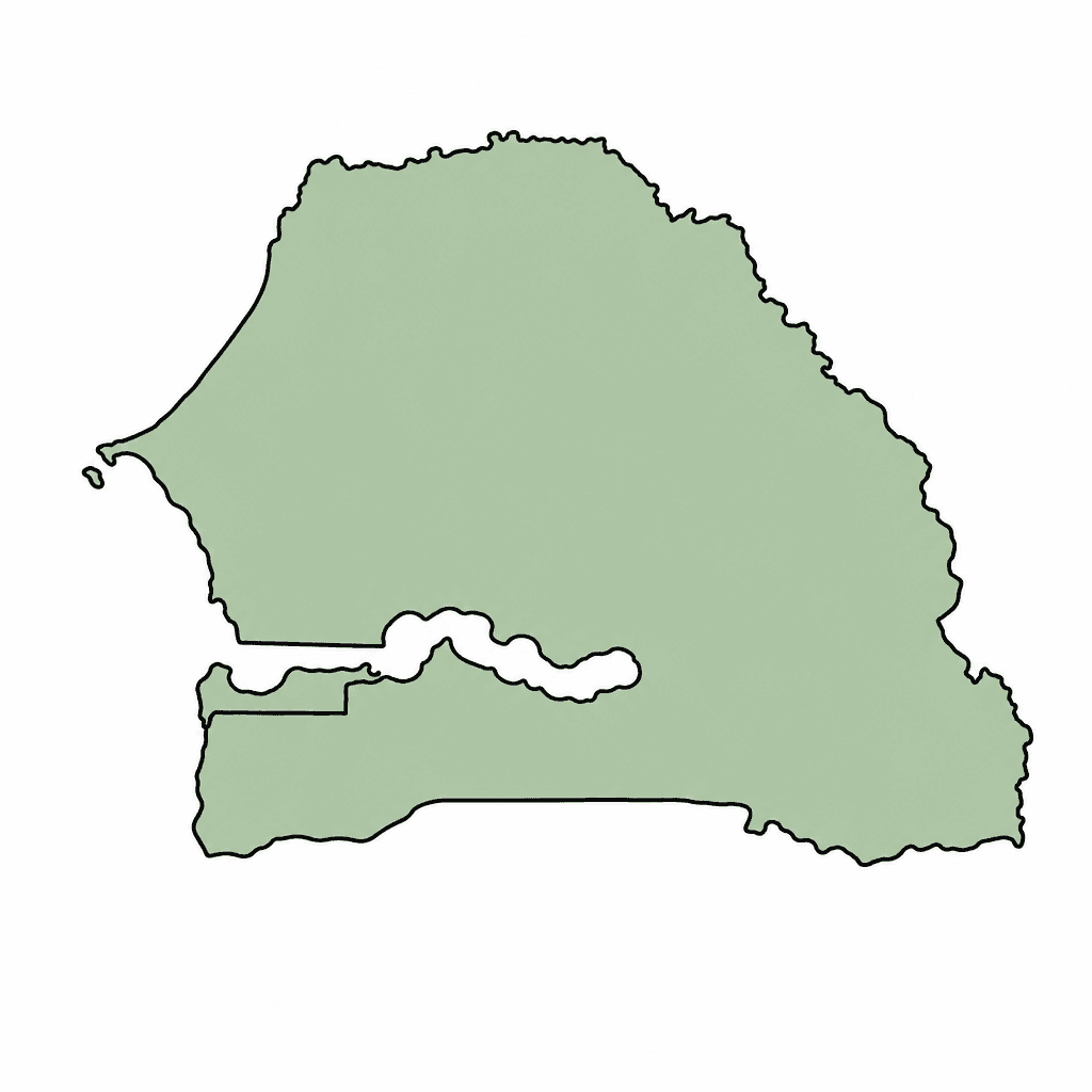 Senegal Map Outline