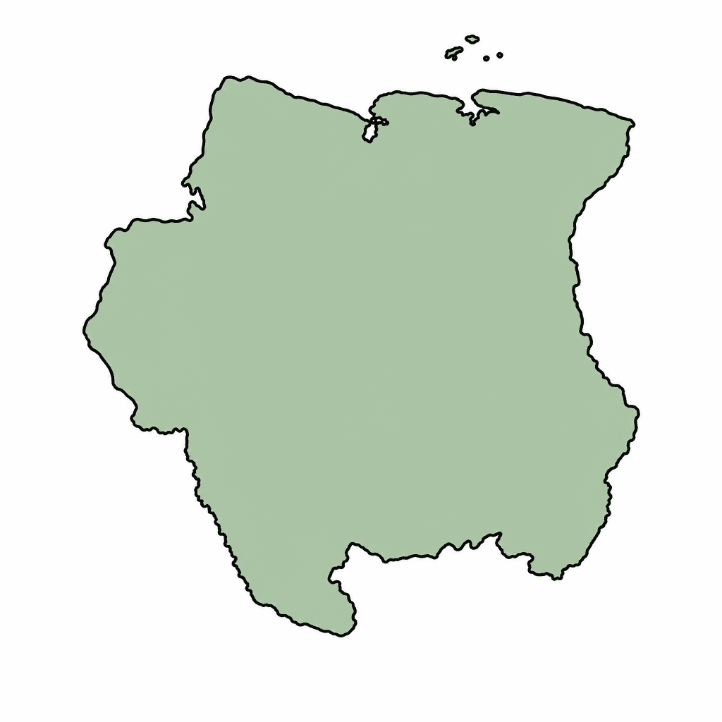Suriname Map Outline