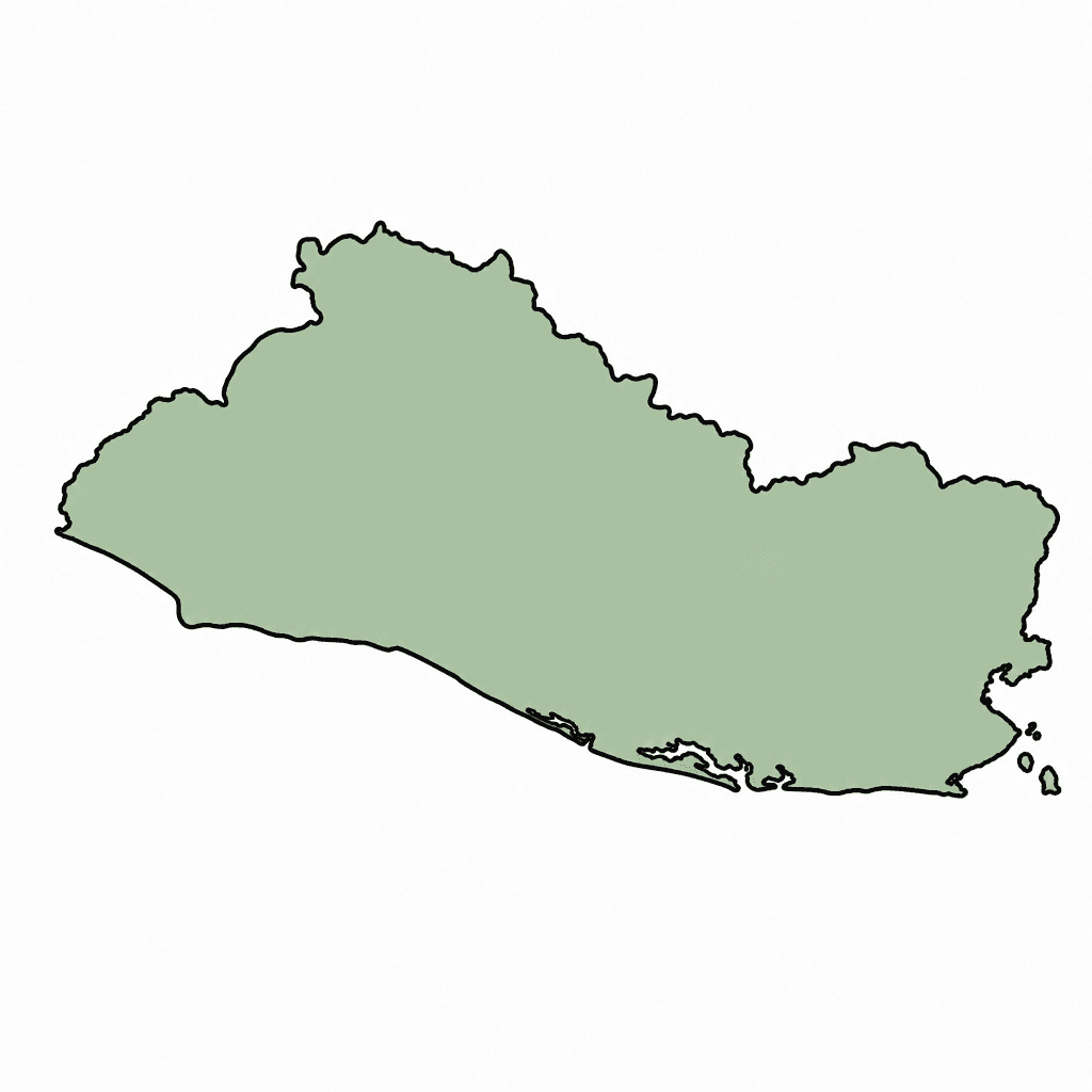 El Salvador Map Outline